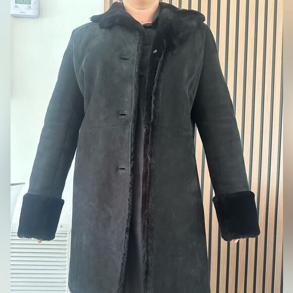 Jil Sander Authentic Women’s Black Lamb Leather Moulton Coat Made in Italy - Picture 15 of 16